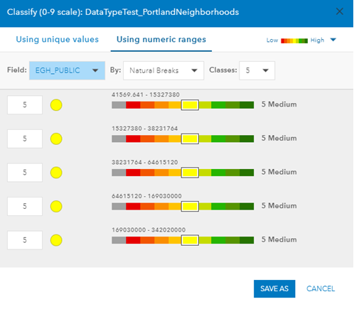 Classify dialog box Classify dialog box