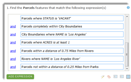 Query to find parcels Query to find parcels