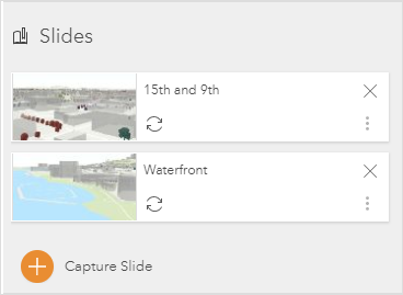Slides pane with two renamed slides Slides pane with two renamed slides