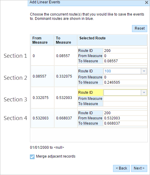 Route dominance table