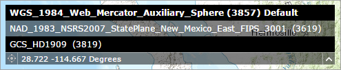 Choose another coordinate system from the list. Choose another coordinate system from the list.